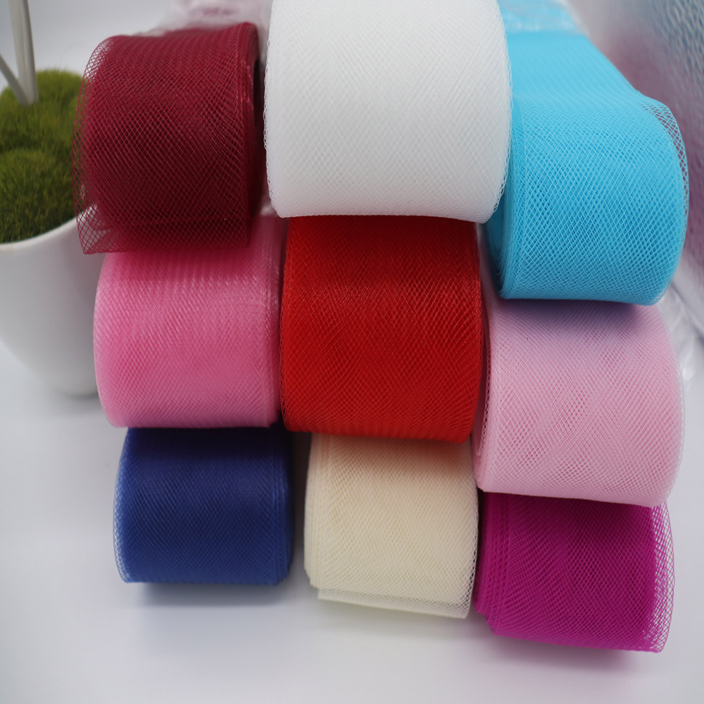 Art Craft Store - Soft Polyester Mesh Ribbon Flat Plain