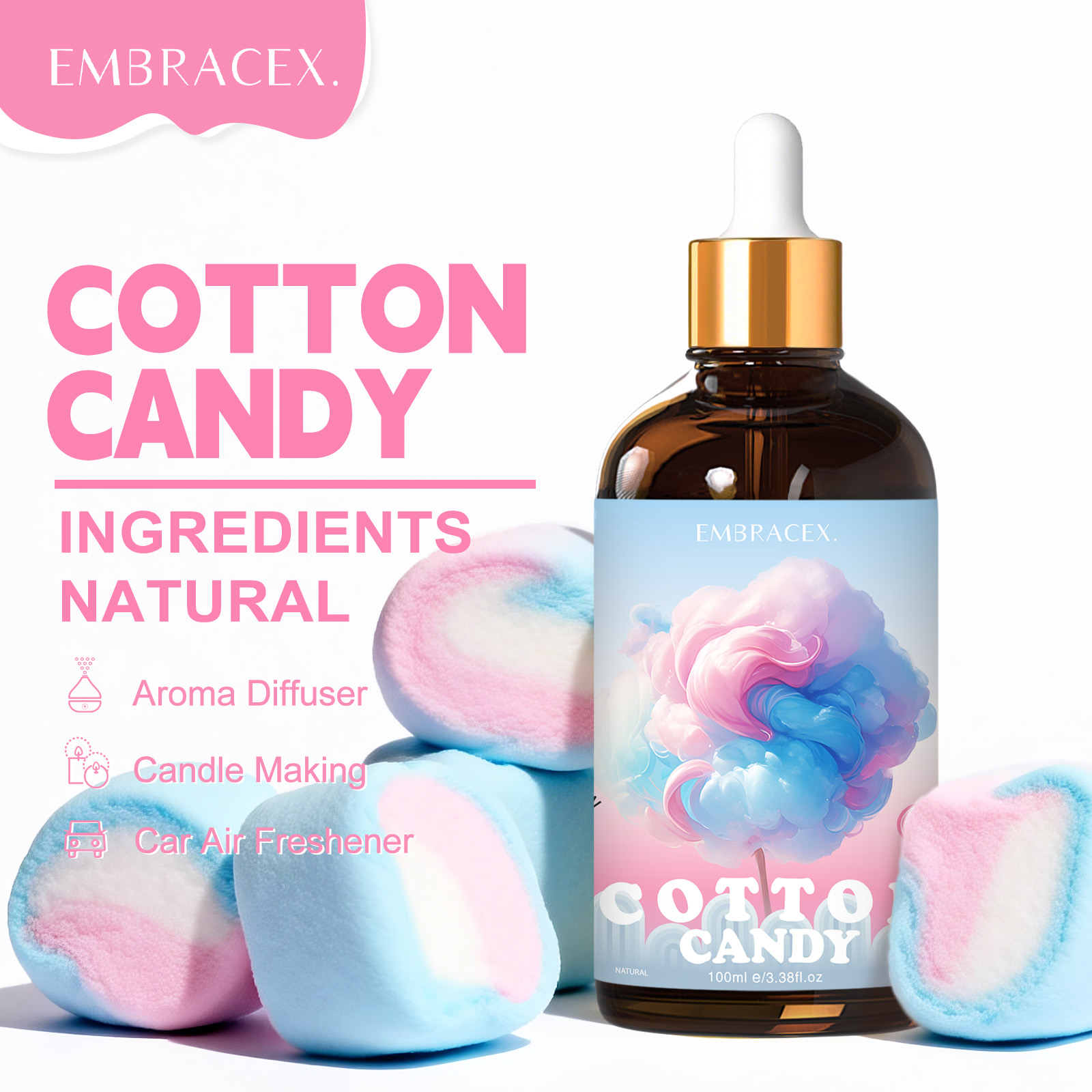 Art Craft Things - 100ml Cotton Candy Fragrance Oils Diffusers