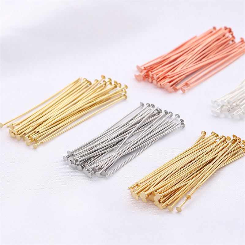 Art Craft Ideas - 50pcs/pack 925 Sterling Silver Flat Head