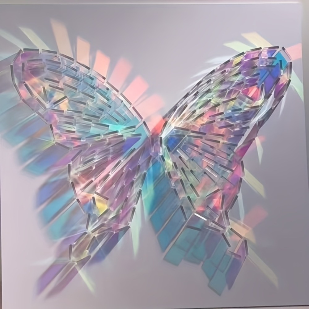 Art Craft Store - Iridescent Acrylic Mirror Tiles 30x30mm Rainbow