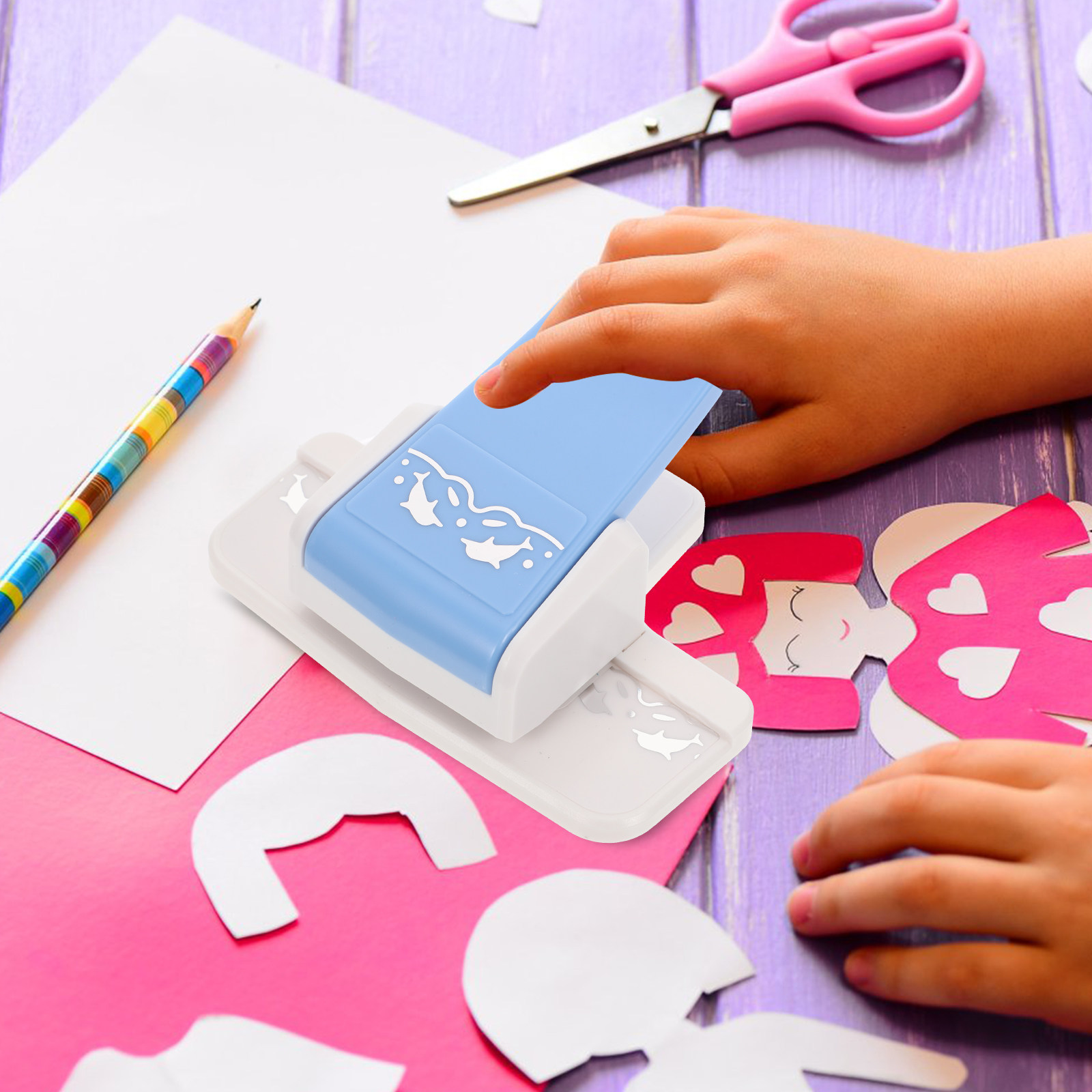 Art Craft Using Paper - Kids Friendly Easy Use Paper Puncher
