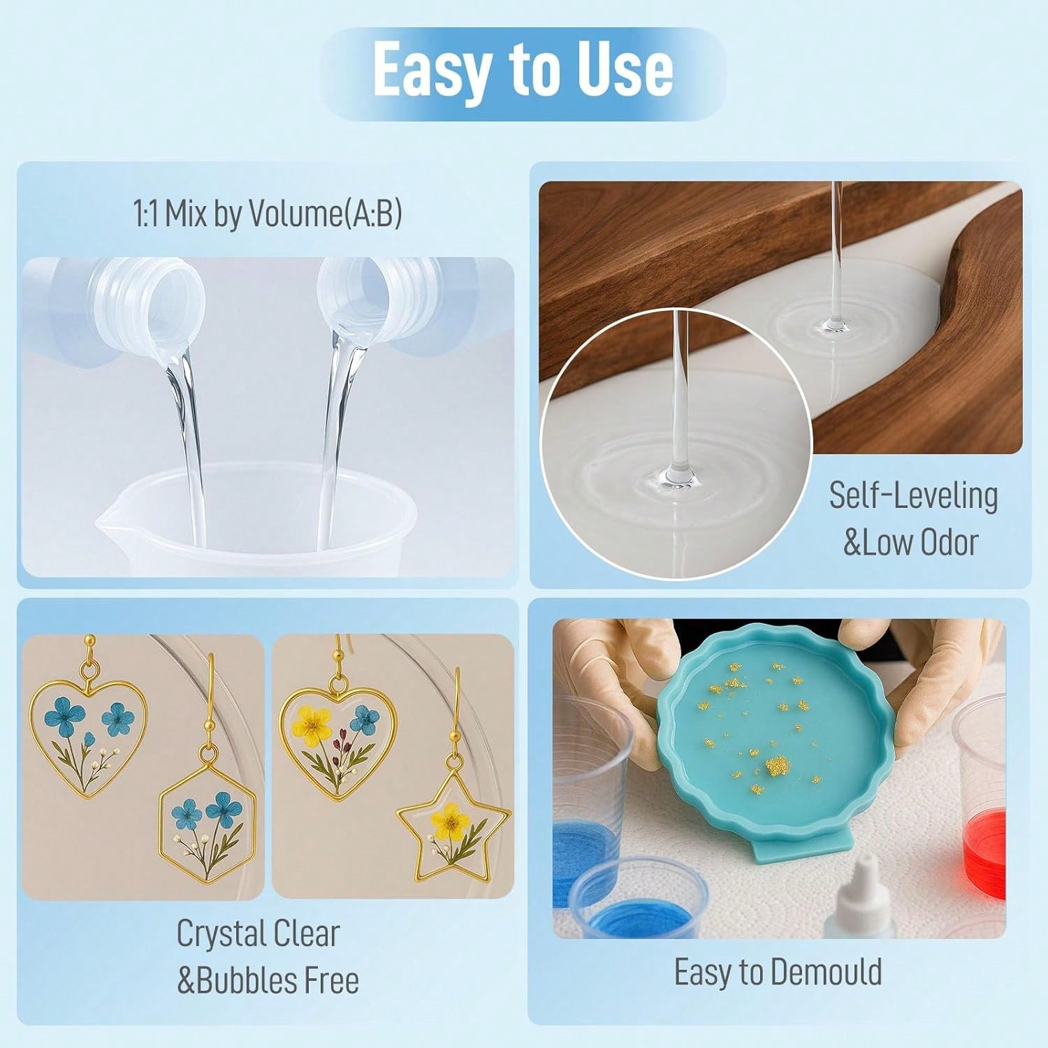 Crystal Clear Epoxy Resin 1:1  - The Art And Craft Of Jewelry review and price