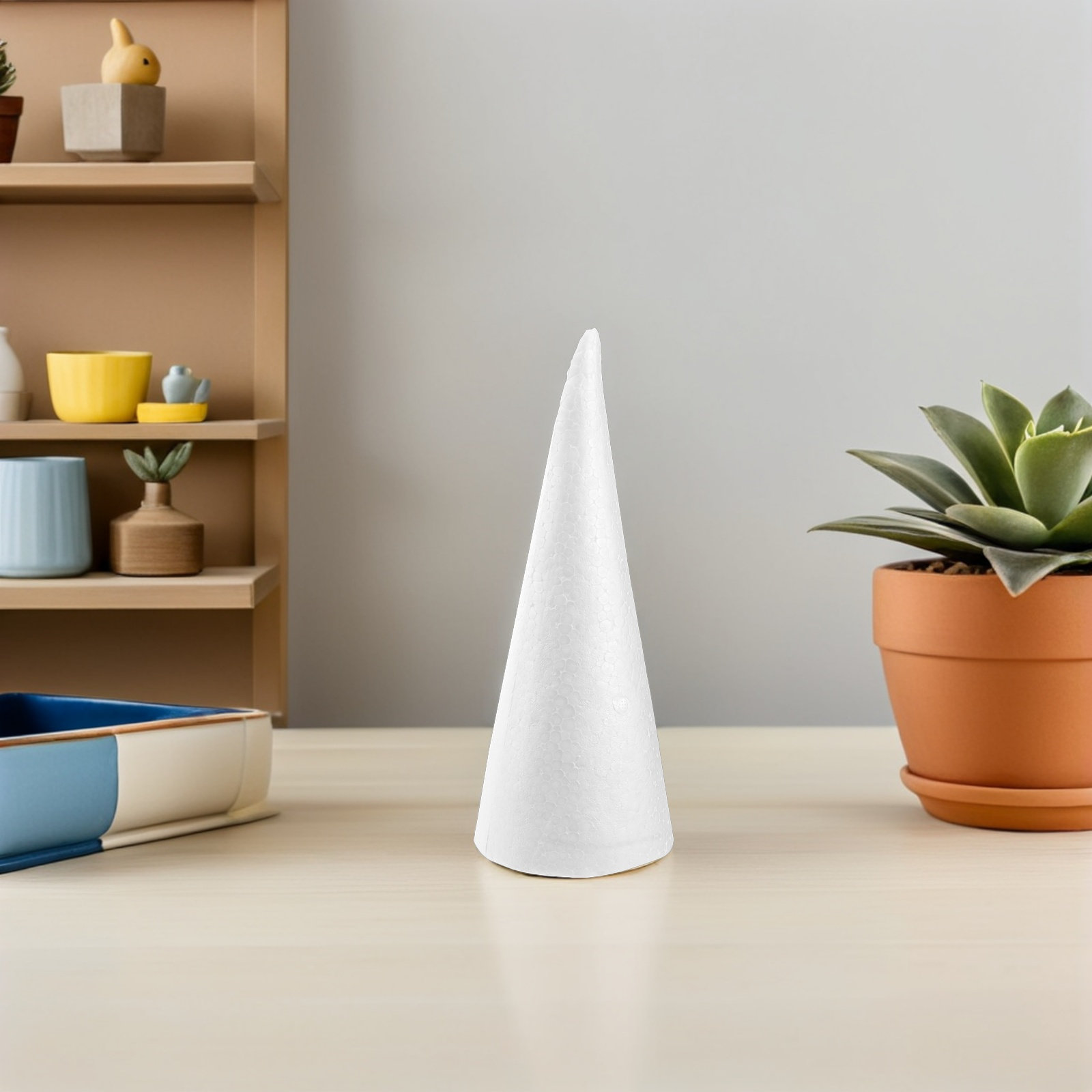 12Pcs Foam Cones White Polysty - Art And Craft Xmas Tree review and price