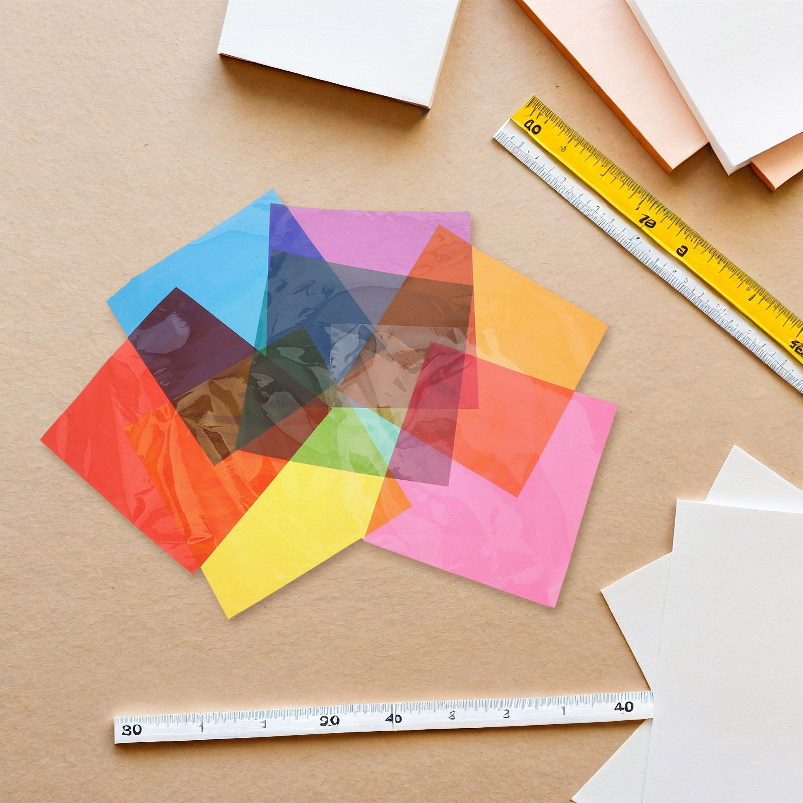 90Pcs Square Colored Cellophan - Art Craft Display review and price