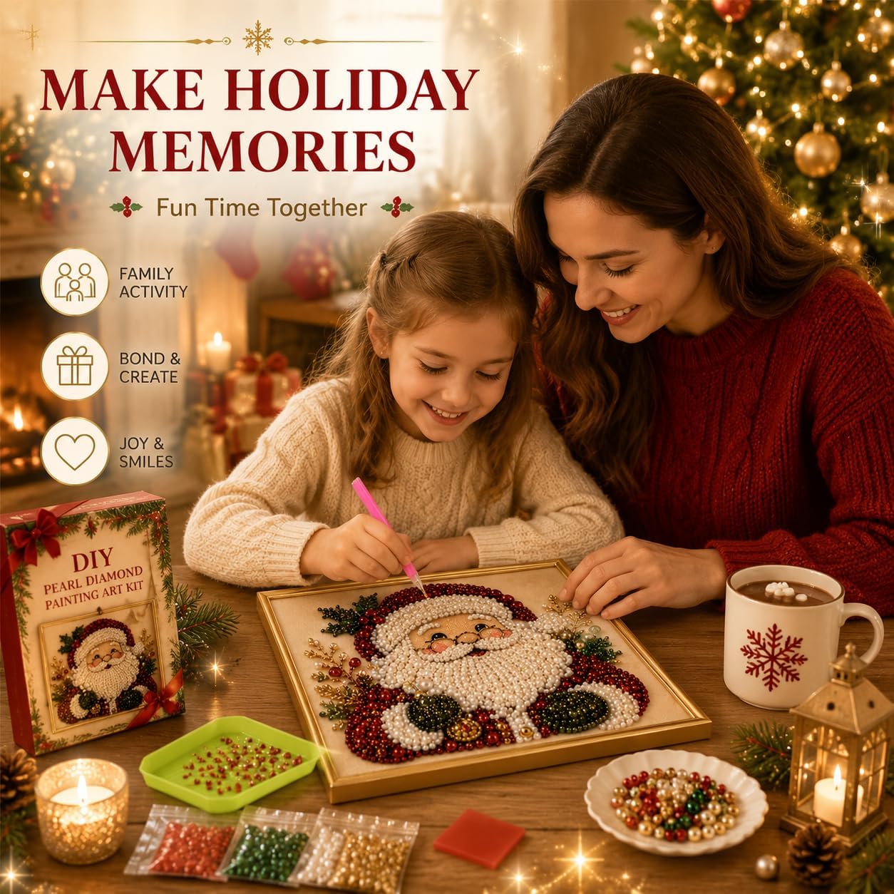 DIY Christmas Pearl Diamond Pa - Art Craft Things review and price