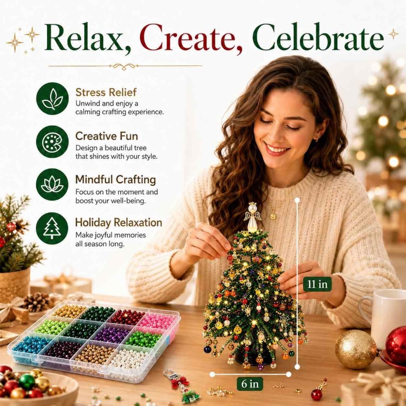 Beaded Christmas Tree Craft Ki - Art And Craft Xmas Tree review and price