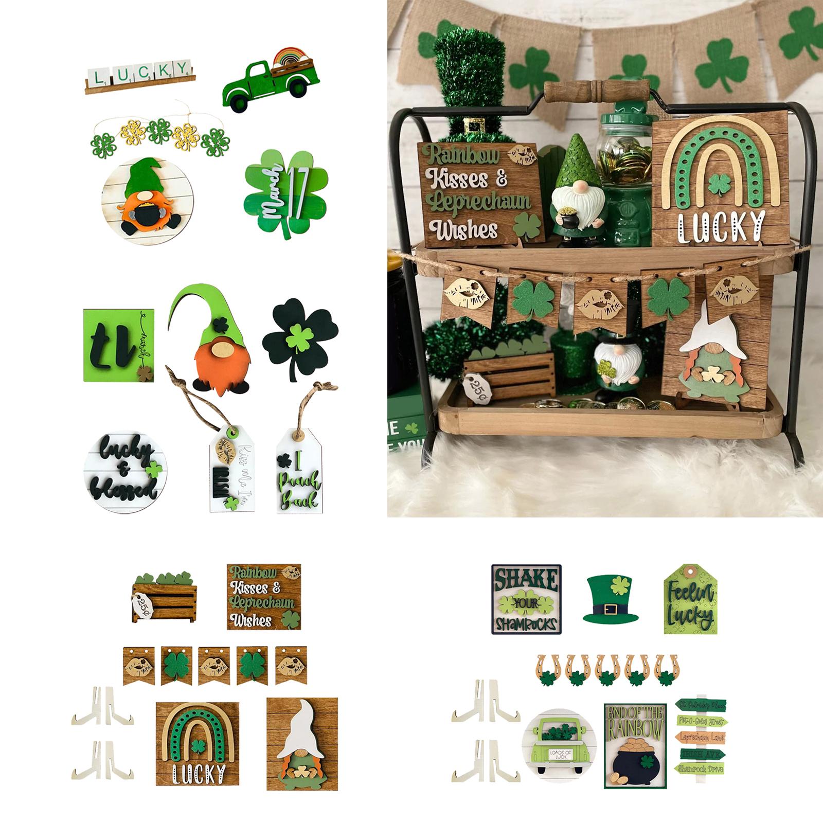 St Patrick Day Wooden Gnome Si - Art Craft Restaurant review and price