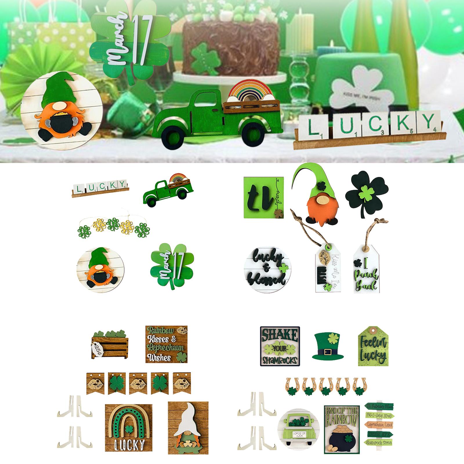 St Patrick Day Wooden Gnome Si - Art Craft Restaurant review and price