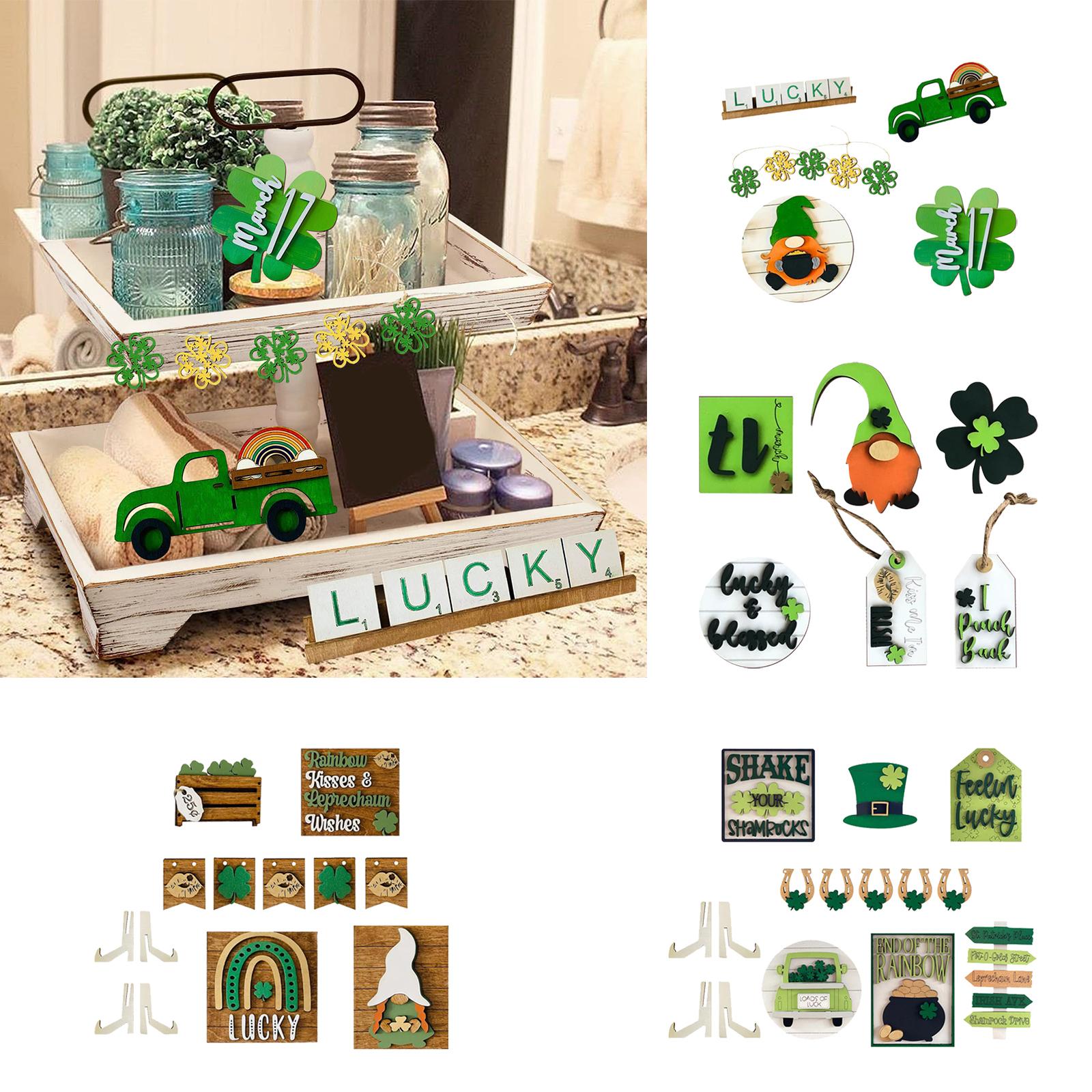 St Patrick Day Wooden Gnome Si - Art Craft Restaurant review and price