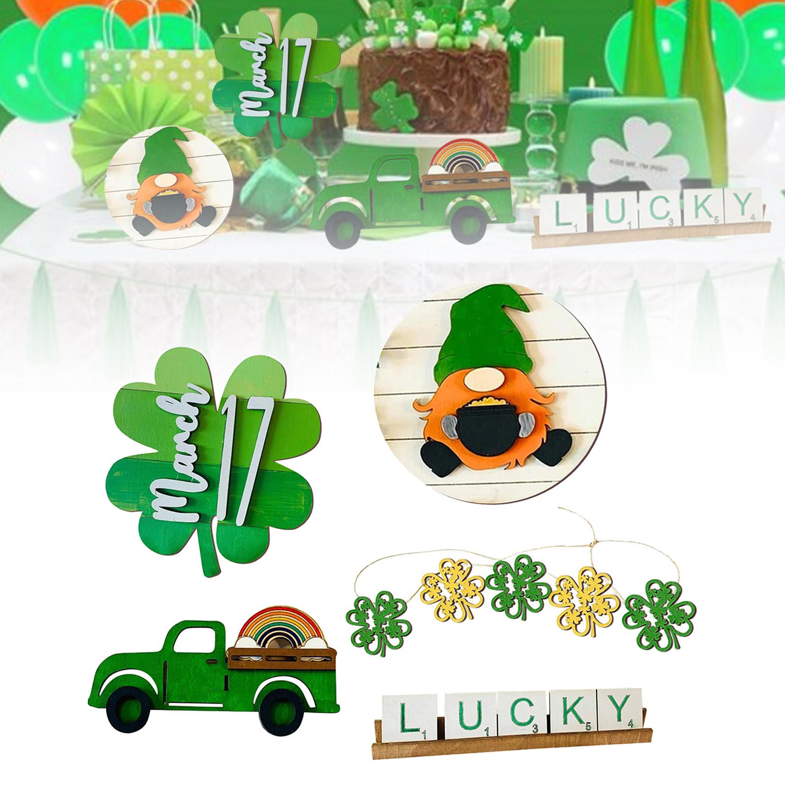 St Patrick Day Wooden Gnome Si - Art Craft Restaurant review and price