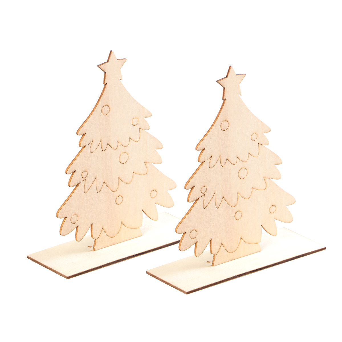 2Pcs Wooden Christmas Ornament - Art And Craft Xmas Tree review and price