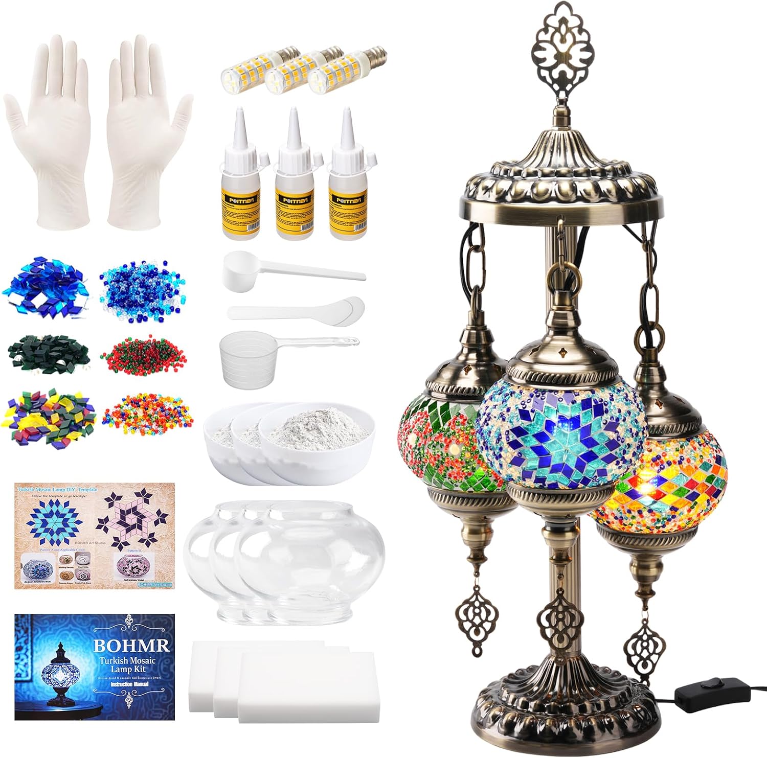 DIY 3 Globe Turkish Mosaic Lam - Art Craft Making review and price