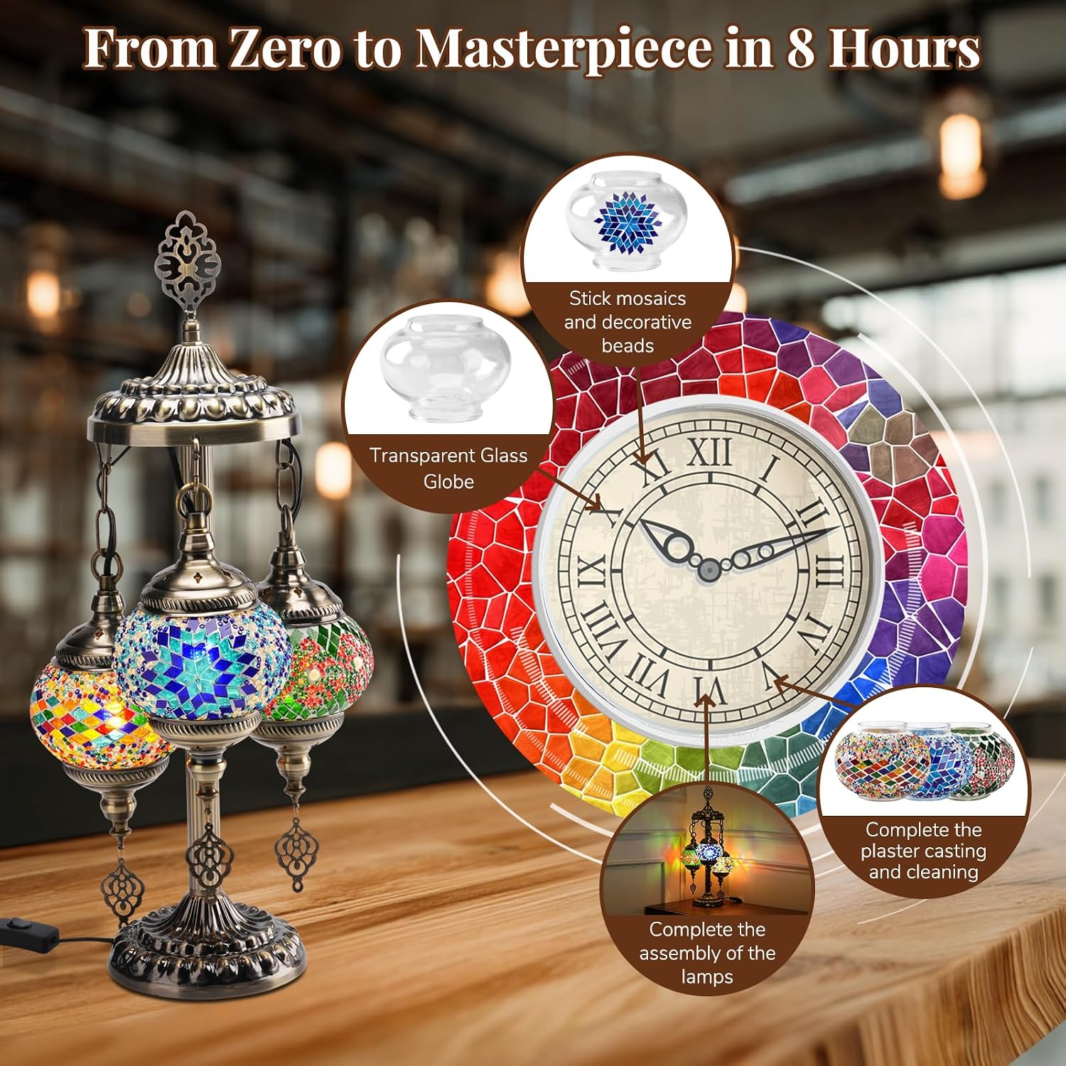 DIY 3 Globe Turkish Mosaic Lam - Art Craft Making review and price
