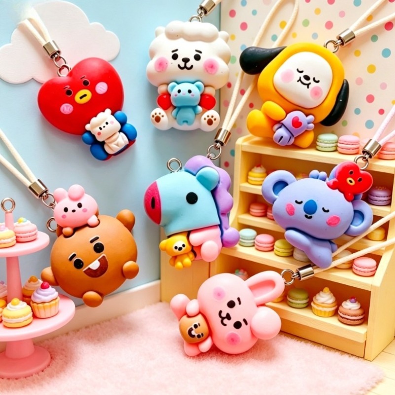 7pcs BT21 Resin Cartoon Charm  - Art Craft Ideas review and price