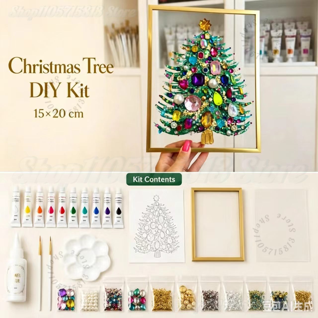DIY Jeweled Christmas Tree Art - Art And Craft Xmas Tree review and price