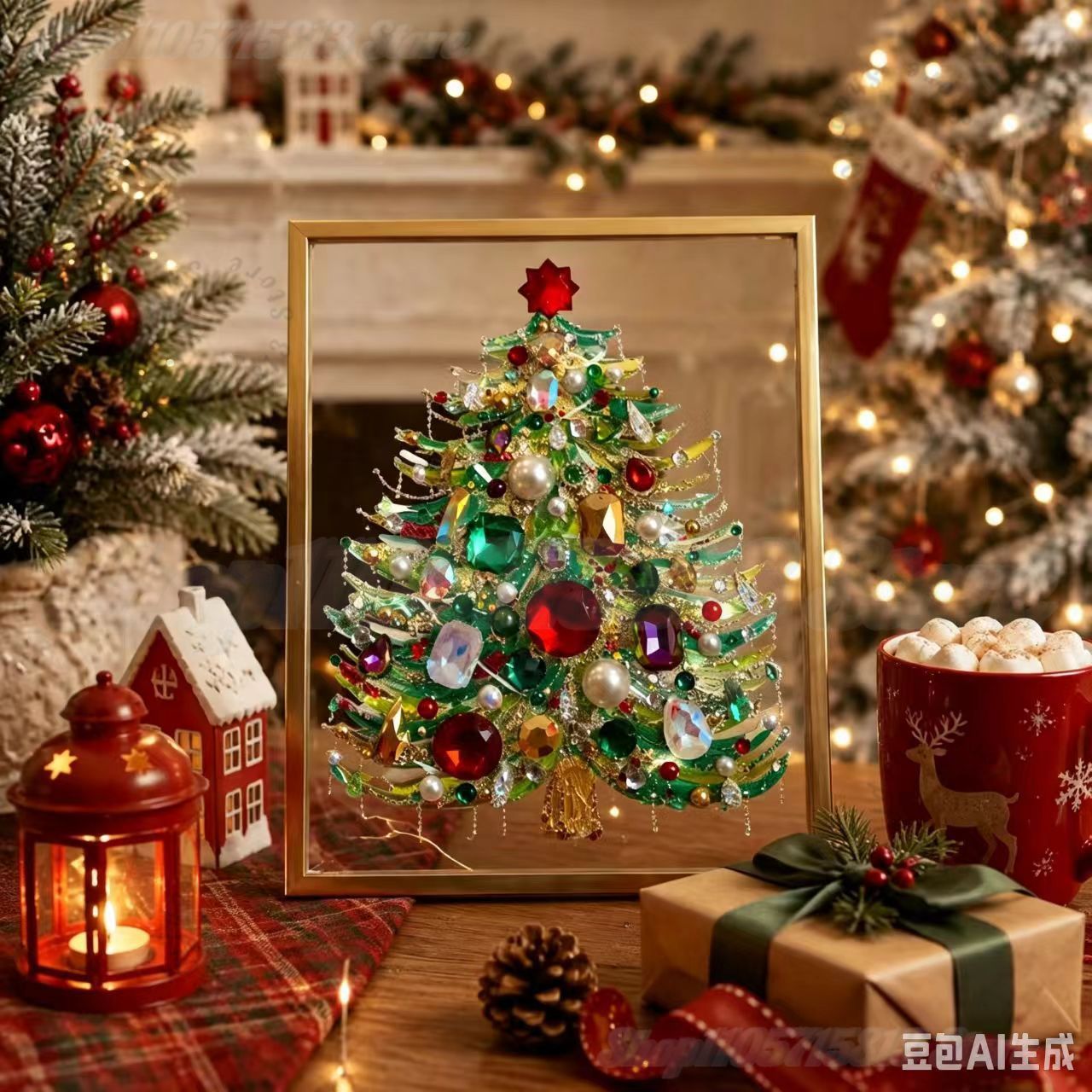 DIY Jeweled Christmas Tree Art - Art And Craft Xmas Tree review and price