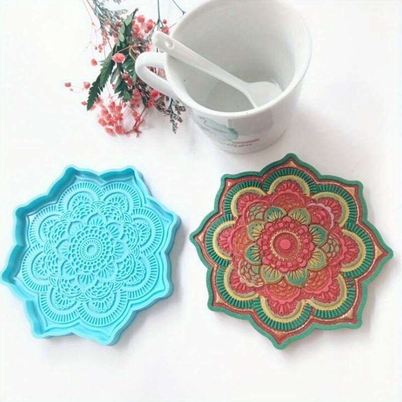Mandala Coaster Silicone Mold  - Art Craft Flower review and price