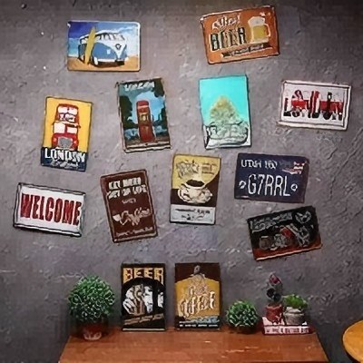 2D Vintage Metal Sign, Modern  - Art Craft Club review and price