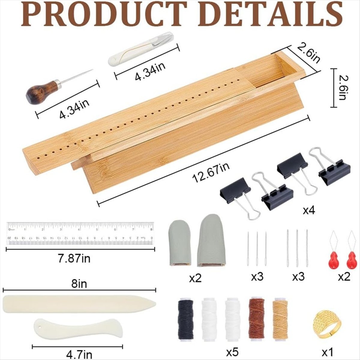 *X07A 26 Pcs Bamboo Book-Bindi - Bookbinding Supply Kit review and price