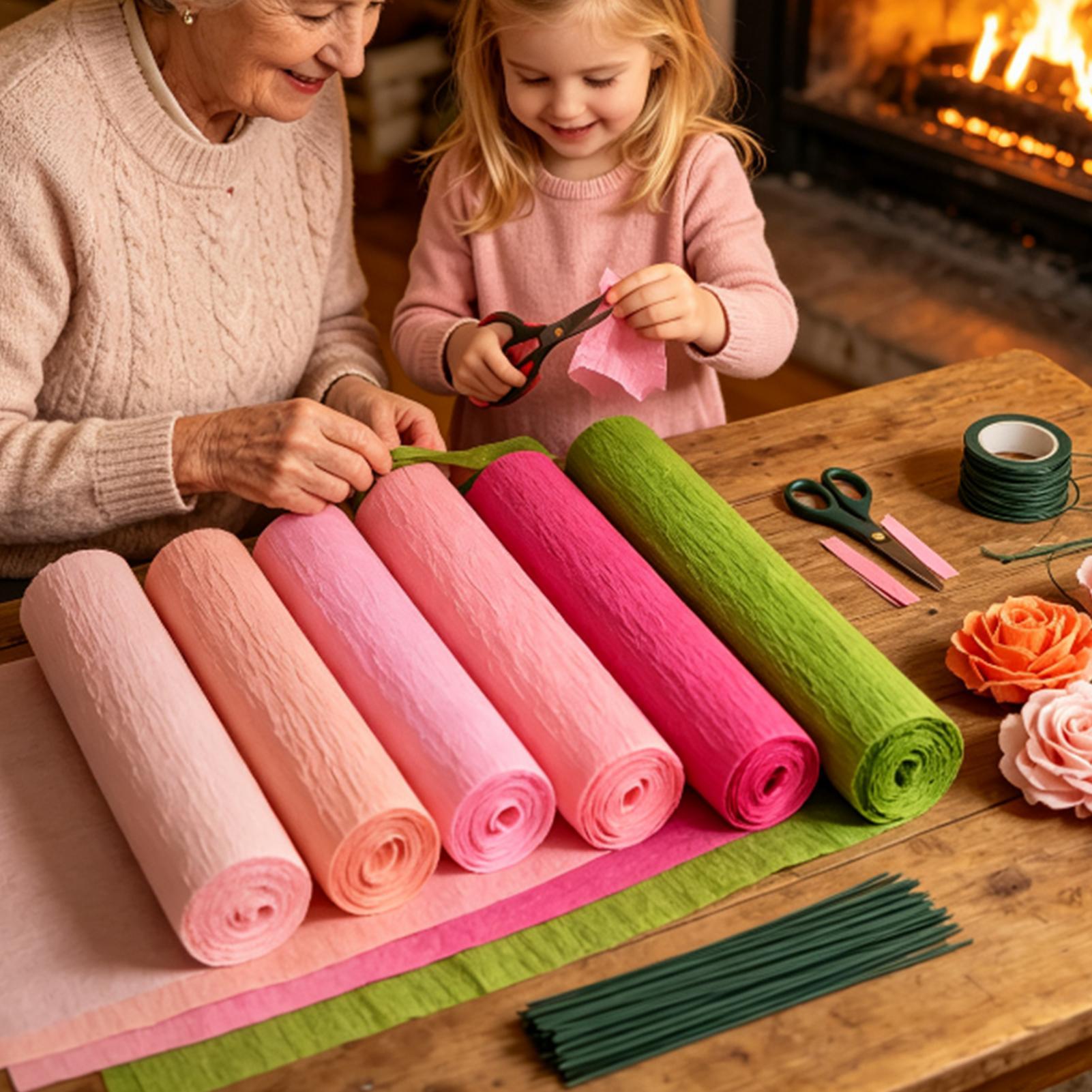Flower Making Crepe Paper 6 Ro - Art & Craft Activities For Toddlers review and price
